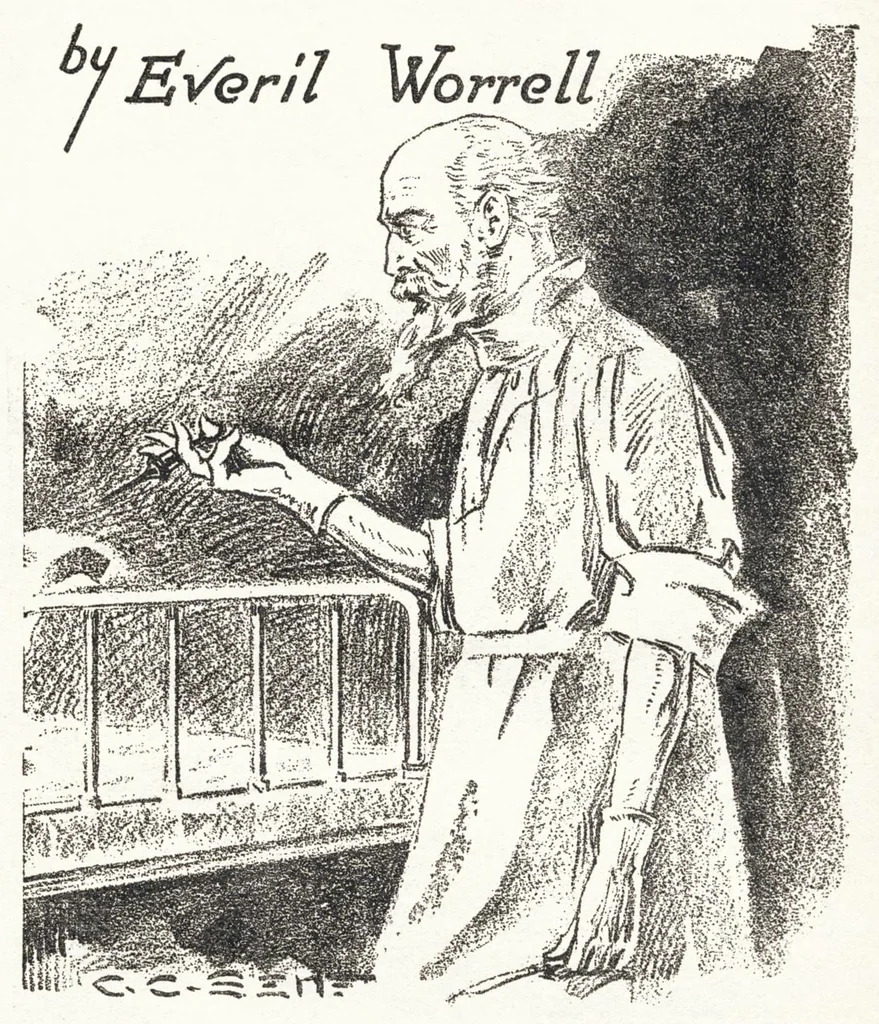 An illustration from Weird Tales v14 n05 [1929-11], 1929, leaf 10