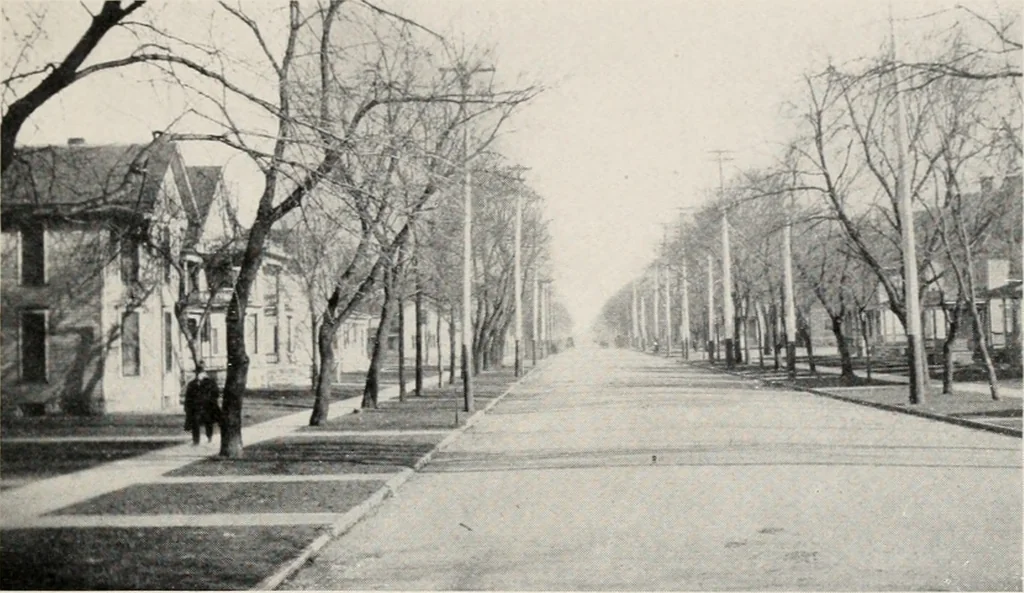 An illustration from The wellbeing of Waterloo : a report to the Civic Society of Waterloo, Iowa, 1910, leaf 8