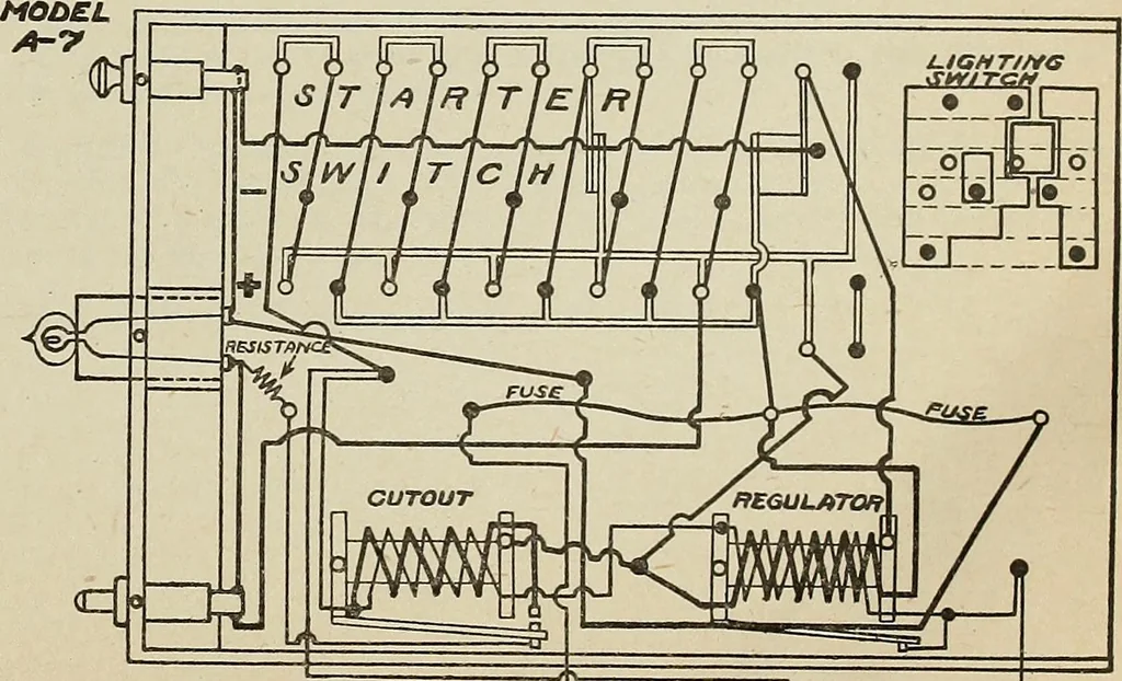 An illustration from Wells' auto-electricians' handbook; a reference book of adjustments, tests, repairs and performance of electric lighting and starting equipment on automobiles, 1922, leaf 306