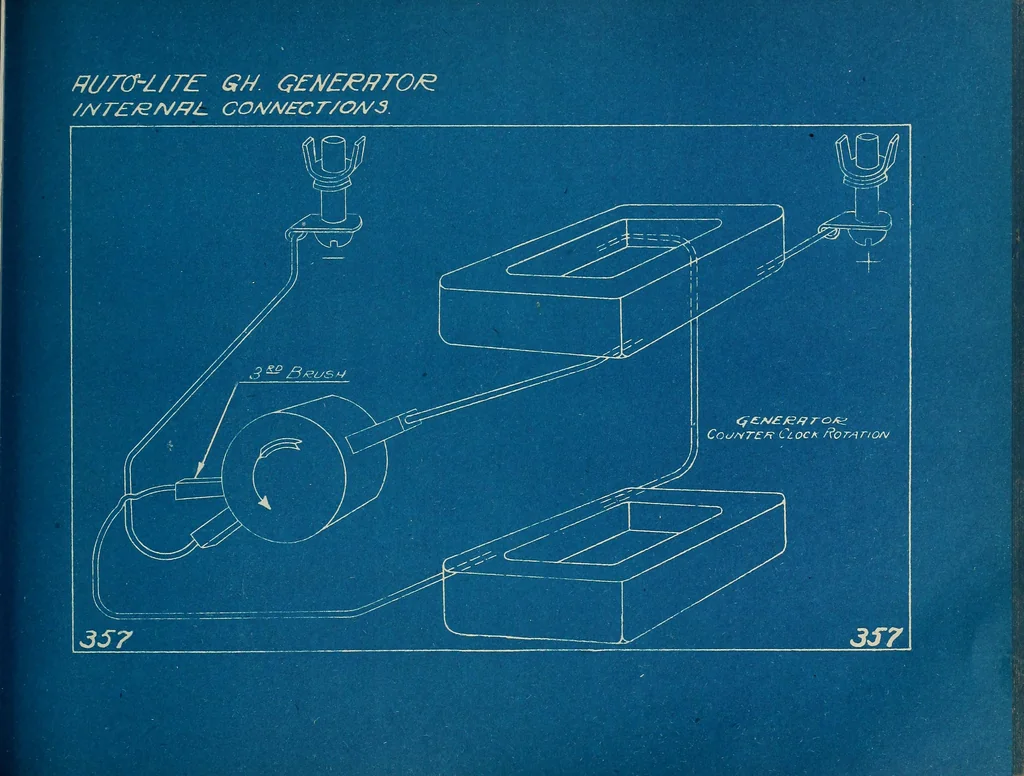 An illustration from Wells' auto-electricians' handbook; a reference book of adjustments, tests, repairs and performance of electric lighting and starting equipment on automobiles, 1922, leaf 374