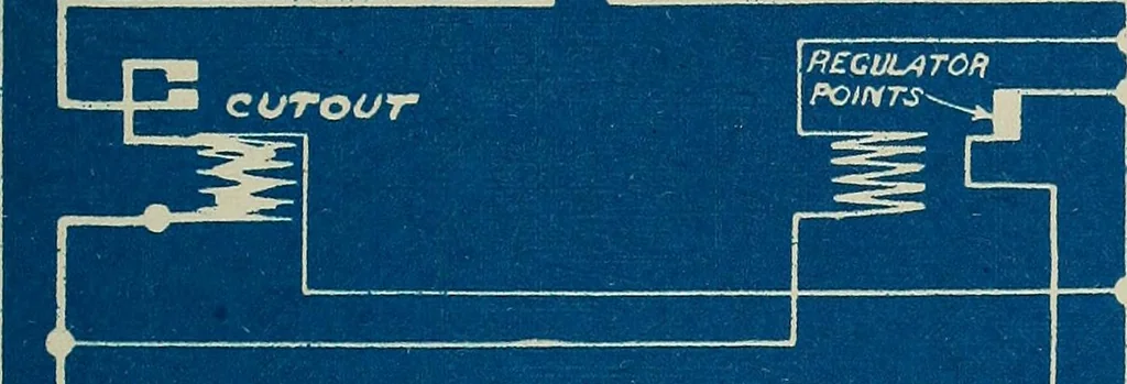 An illustration from Wells' auto-electricians' handbook; a reference book of adjustments, tests, repairs and performance of electric lighting and starting equipment on automobiles, 1922, leaf 386