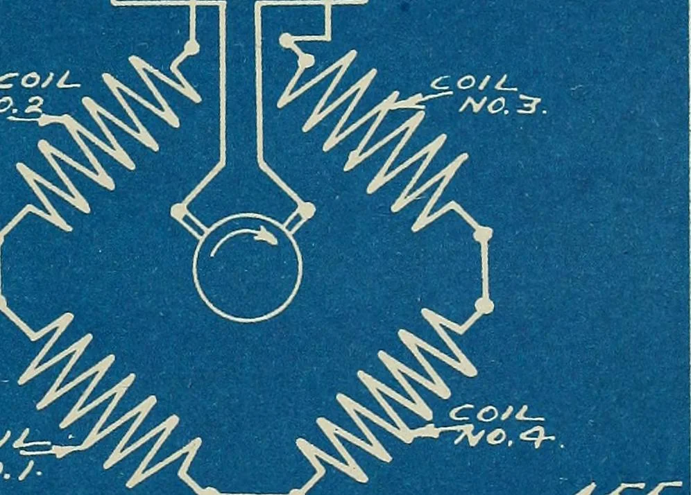 An illustration from Wells' auto-electricians' handbook; a reference book of adjustments, tests, repairs and performance of electric lighting and starting equipment on automobiles, 1922, leaf 390
