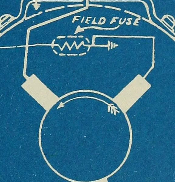 An illustration from Wells' auto-electricians' handbook; a reference book of adjustments, tests, repairs and performance of electric lighting and starting equipment on automobiles, 1922, leaf 398