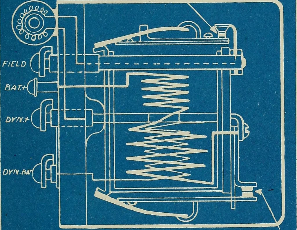An illustration from Wells' auto-electricians' handbook; a reference book of adjustments, tests, repairs and performance of electric lighting and starting equipment on automobiles, 1922, leaf 406