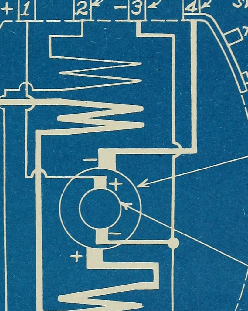 An illustration from Wells' auto-electricians' handbook; a reference book of adjustments, tests, repairs and performance of electric lighting and starting equipment on automobiles, 1922, leaf 426
