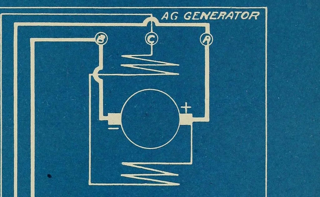An illustration from Wells' auto-electricians' handbook; a reference book of adjustments, tests, repairs and performance of electric lighting and starting equipment on automobiles, 1922, leaf 464
