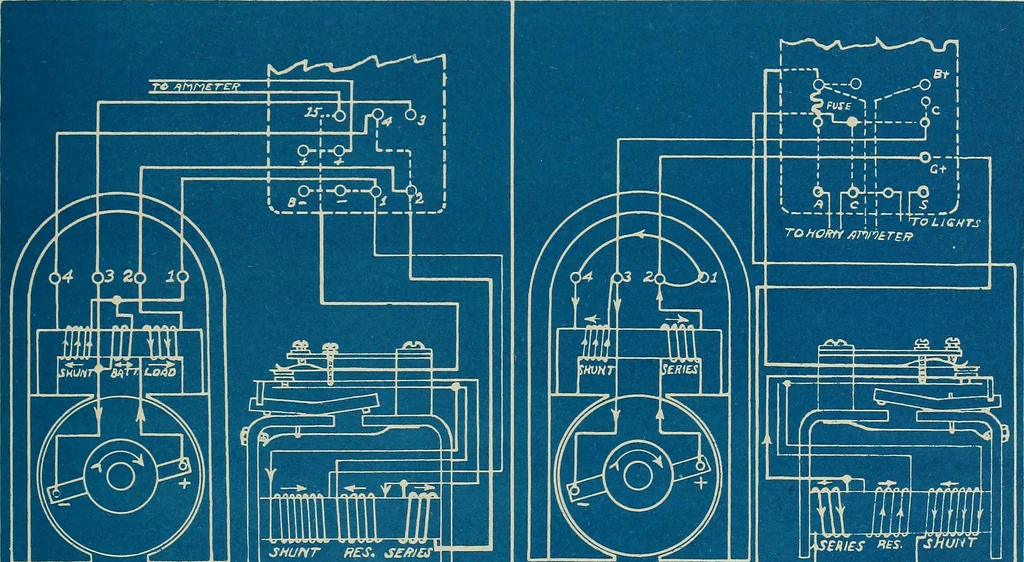 An illustration from Wells' auto-electricians' handbook; a reference book of adjustments, tests, repairs and performance of electric lighting and starting equipment on automobiles, 1922, leaf 484