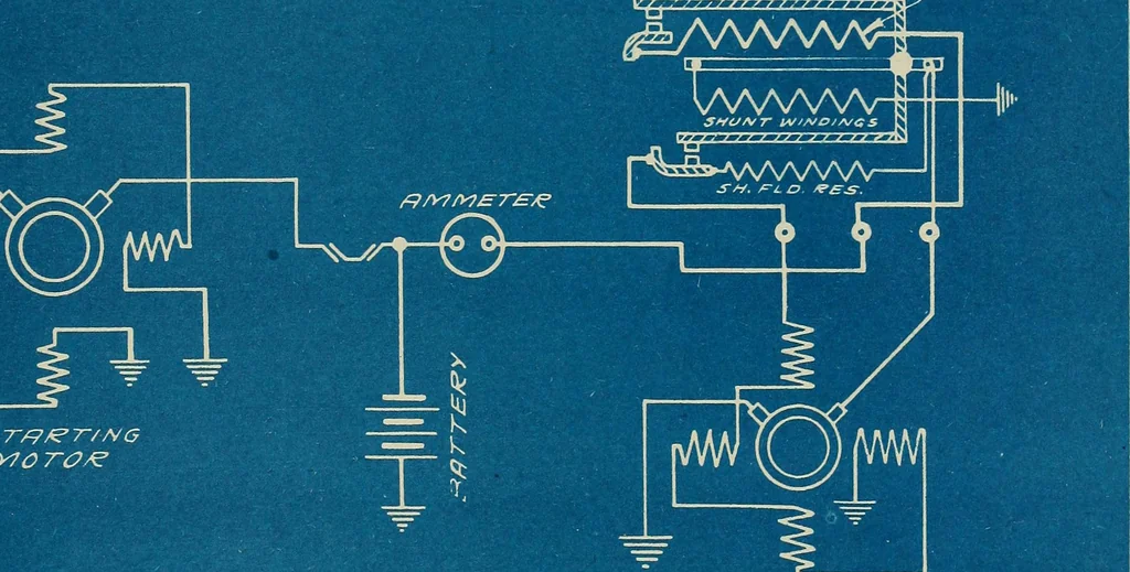 An illustration from Wells' auto-electricians' handbook; a reference book of adjustments, tests, repairs and performance of electric lighting and starting equipment on automobiles, 1922, leaf 492