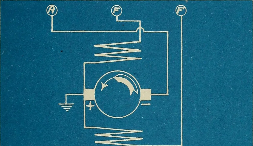An illustration from Wells' auto-electricians' handbook; a reference book of adjustments, tests, repairs and performance of electric lighting and starting equipment on automobiles, 1922, leaf 496