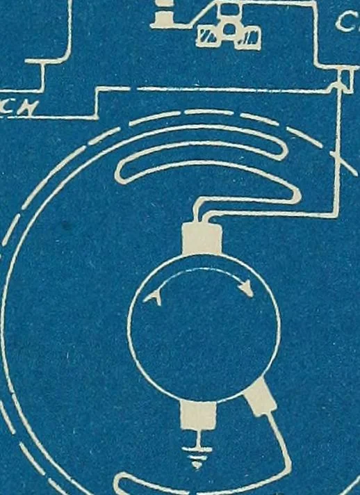 An illustration from Wells' auto-electricians' handbook; a reference book of adjustments, tests, repairs and performance of electric lighting and starting equipment on automobiles, 1922, leaf 538