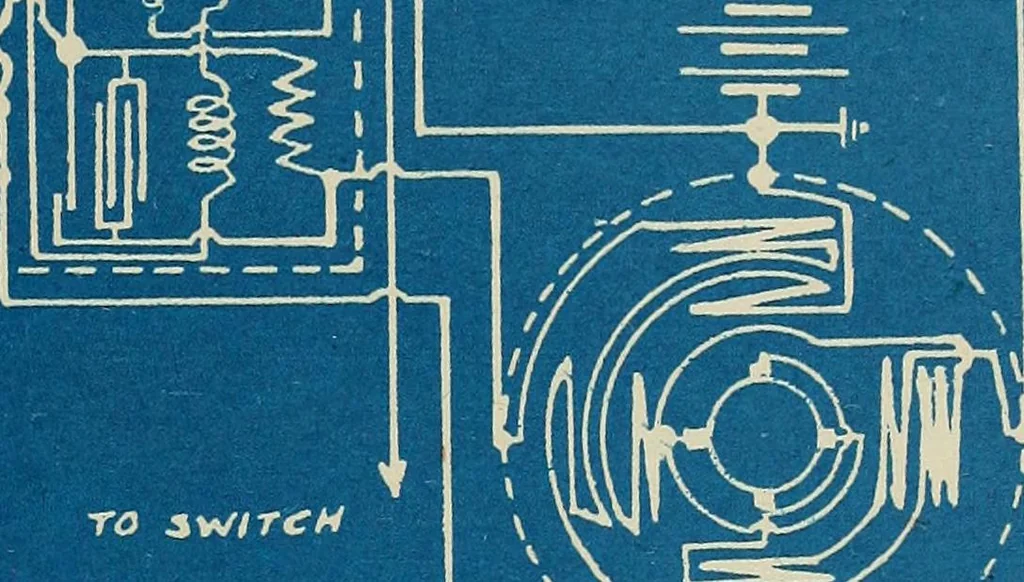 An illustration from Wells' auto-electricians' handbook; a reference book of adjustments, tests, repairs and performance of electric lighting and starting equipment on automobiles, 1922, leaf 540
