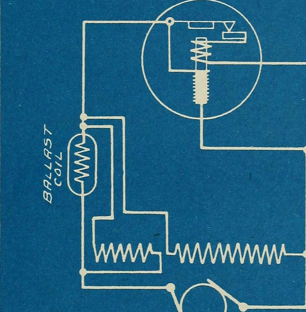 An illustration from Wells' auto-electricians' handbook; a reference book of adjustments, tests, repairs and performance of electric lighting and starting equipment on automobiles, 1922, leaf 562