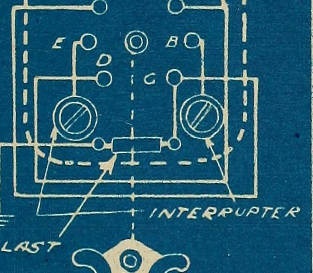 An illustration from Wells' auto-electricians' handbook; a reference book of adjustments, tests, repairs and performance of electric lighting and starting equipment on automobiles, 1922, leaf 636