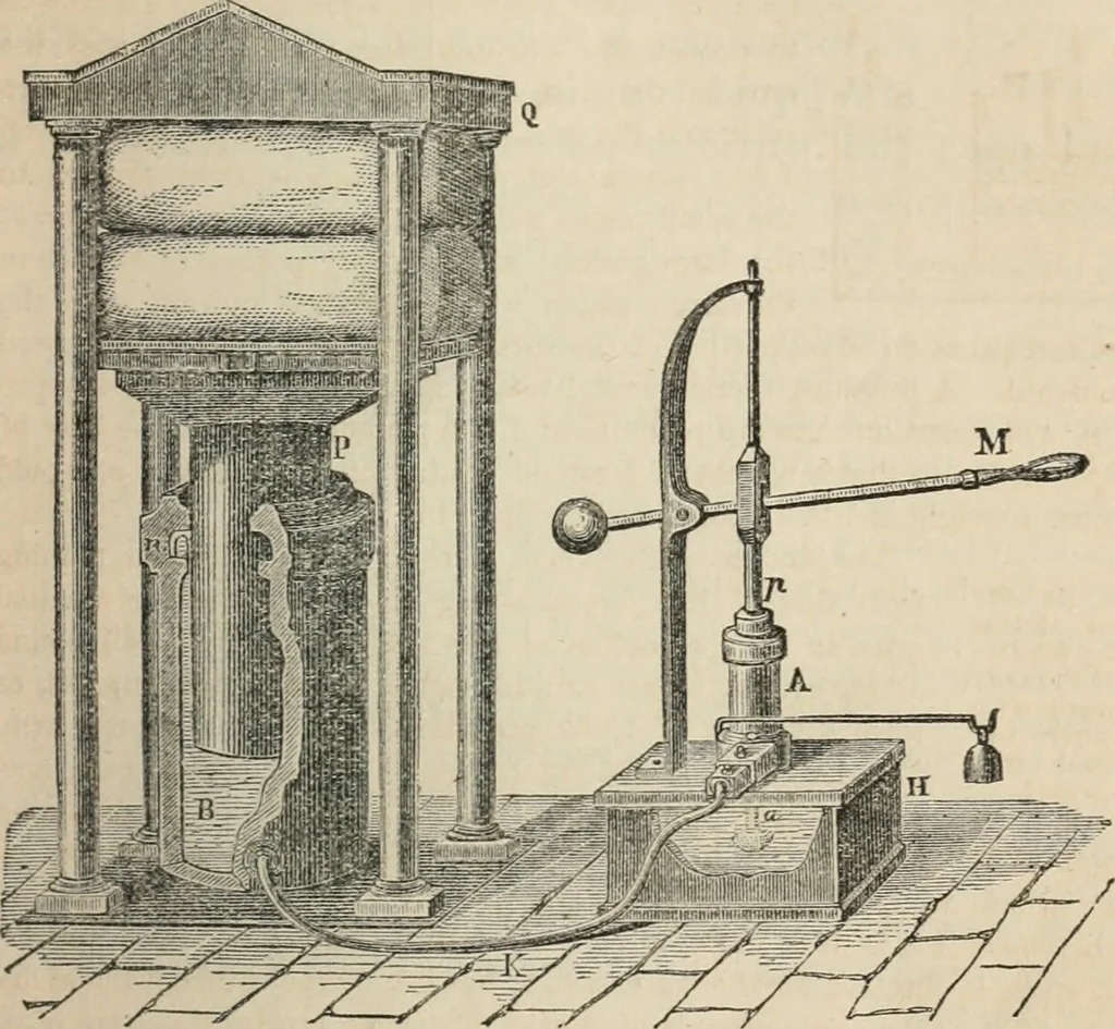 An illustration from Well's natural philosophy : for the use of schools, academies and privte students, introducing the latest results of scientific discovery and research ; arranged with special reference to the practical application of physical science to the arts and the experiences of everyday life ; with three hundred and seventy-five engravings, 1873, leaf 132