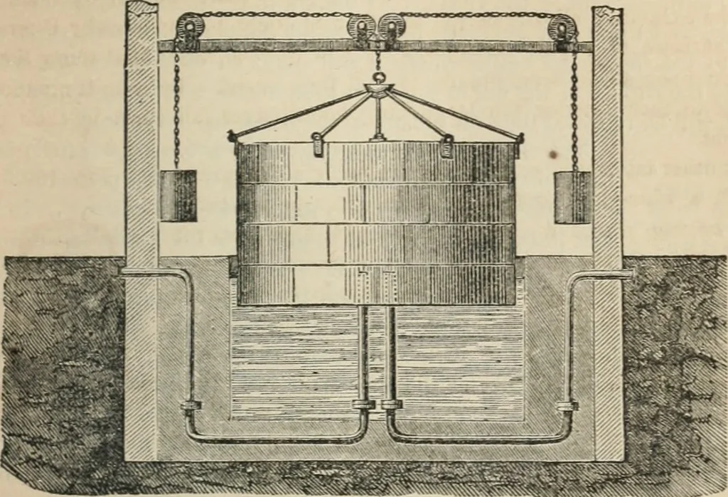An illustration from Well's natural philosophy : for the use of schools, academies and privte students, introducing the latest results of scientific discovery and research ; arranged with special reference to the practical application of physical science to the arts and the experiences of everyday life ; with three hundred and seventy-five engravings, 1873, leaf 184