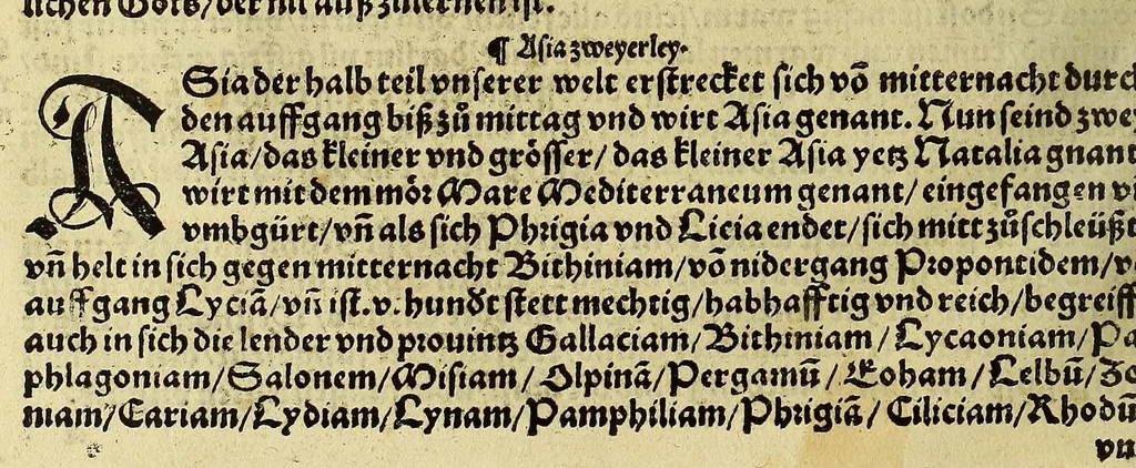 An illustration from Weltbuch : Spiegel vnd Bildtniss des gantzen Erdtbodens, 1534, leaf 18