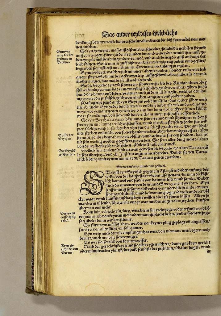 An illustration from Weltbuch : Spiegel vnd Bildtniss des gantzen Erdtbodens, 1534, leaf 192