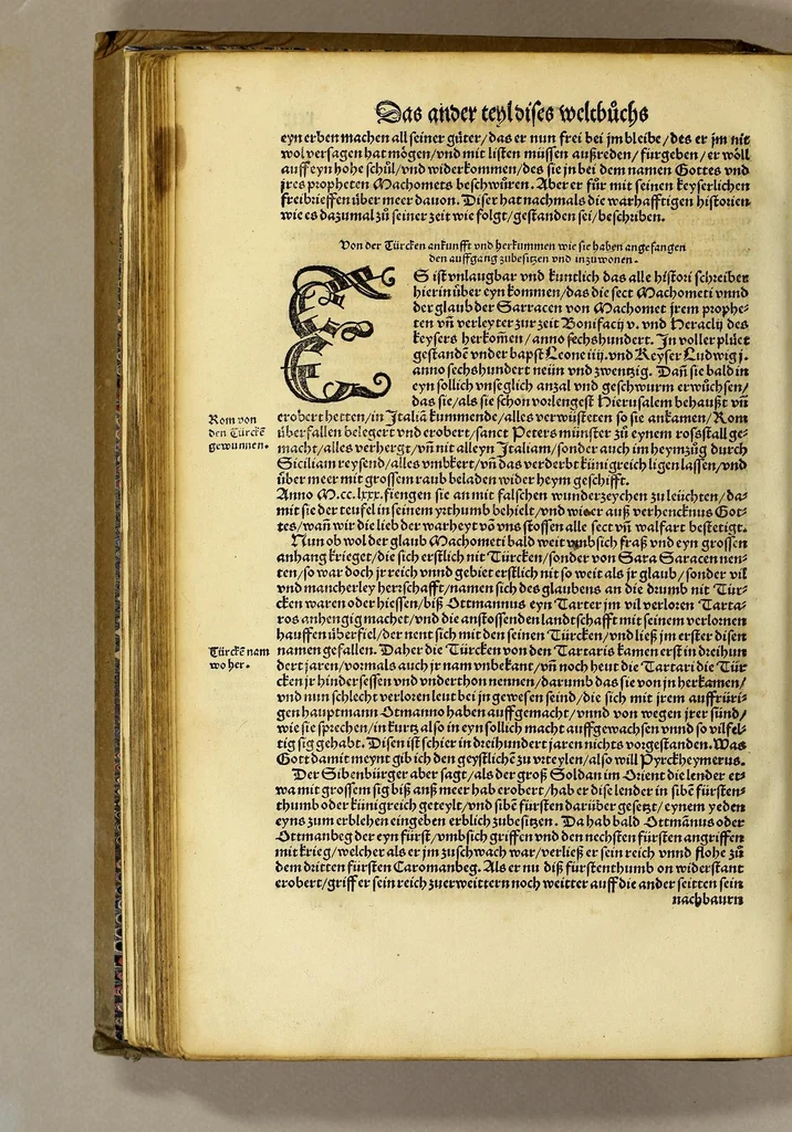 An illustration from Weltbuch : Spiegel vnd Bildtniss des gantzen Erdtbodens, 1534, leaf 204