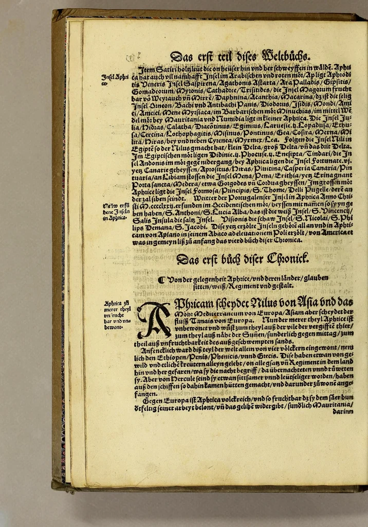An illustration from Weltbuch : Spiegel vnd Bildtniss des gantzen Erdtbodens, 1534, leaf 22