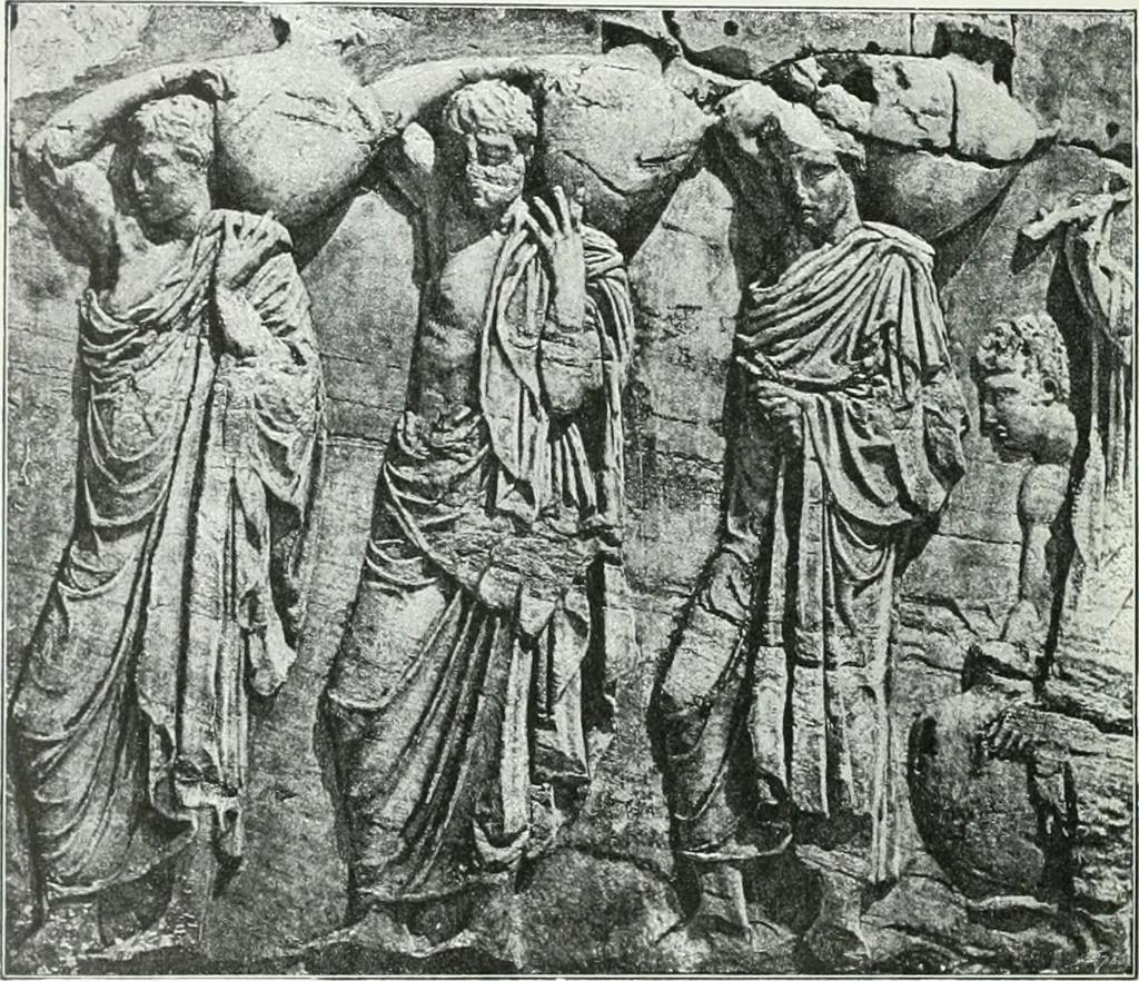 An illustration from Weltgeschichte der Kunst bis zur Erbauung der Sophienkirche, 1888, leaf 199