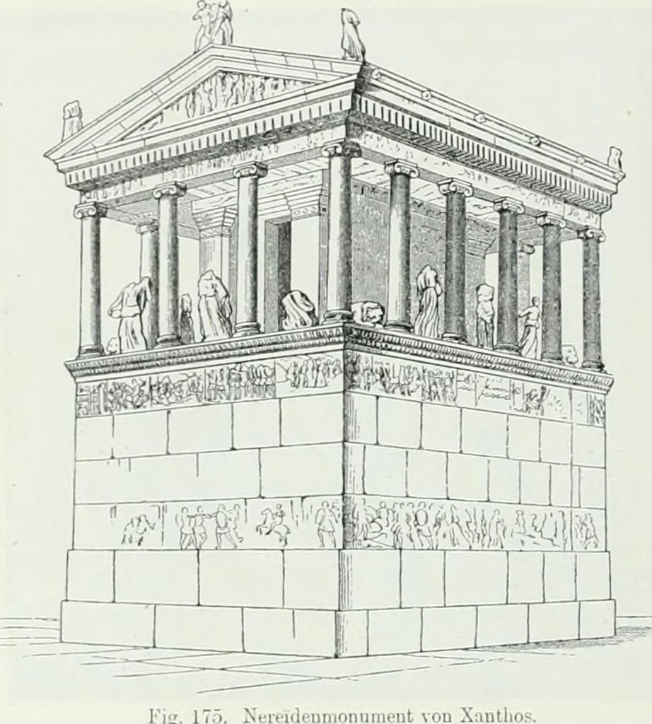 An illustration from Weltgeschichte der Kunst bis zur Erbauung der Sophienkirche, 1888, leaf 223