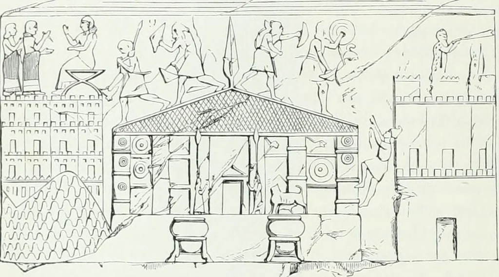An illustration from Weltgeschichte der Kunst bis zur Erbauung der Sophienkirche, 1888, leaf 35