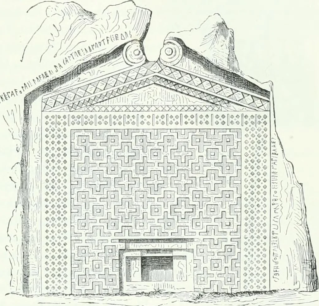 An illustration from Weltgeschichte der Kunst bis zur Erbauung der Sophienkirche, 1888, leaf 36