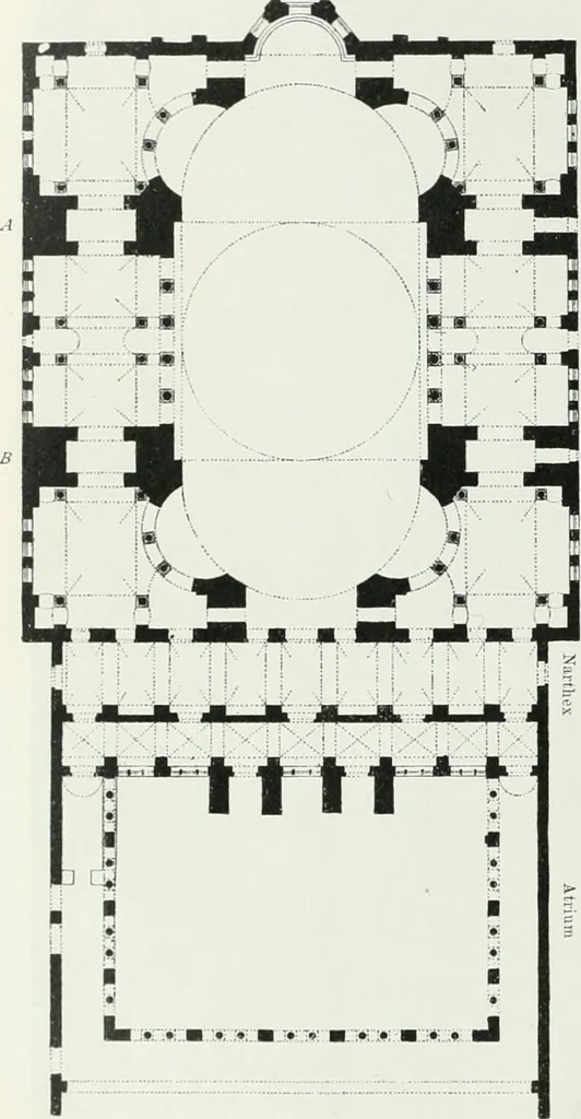 An illustration from Weltgeschichte der Kunst bis zur Erbauung der Sophienkirche, 1888, leaf 481