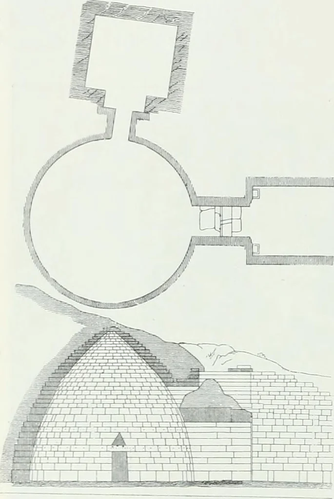 An illustration from Weltgeschichte der Kunst bis zur Erbauung der Sophienkirche, 1888, leaf 71