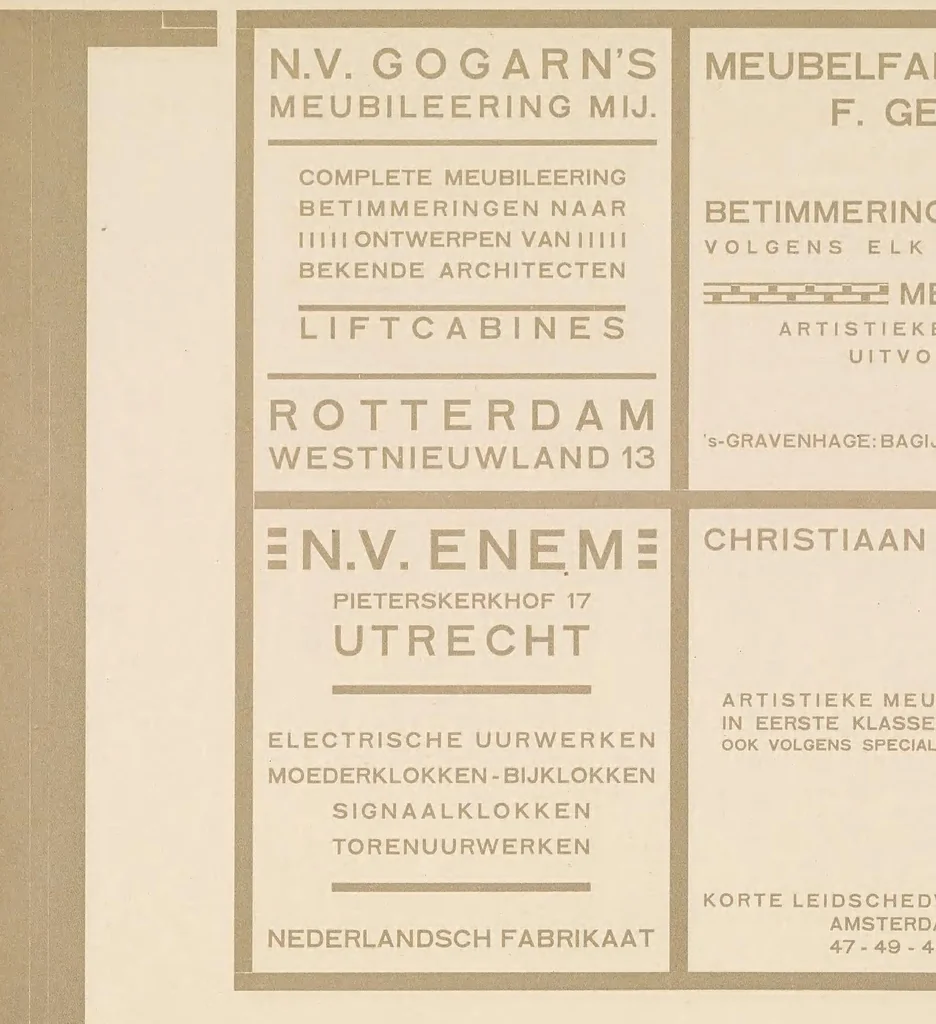 An illustration from Wendingen : maandblad voor bouwen en sieren, 1918, leaf 43