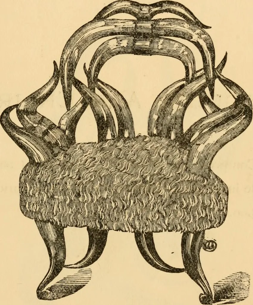 An illustration from Wenzel Friedrich, manufacturer of horn furniture., 1890, leaf 18