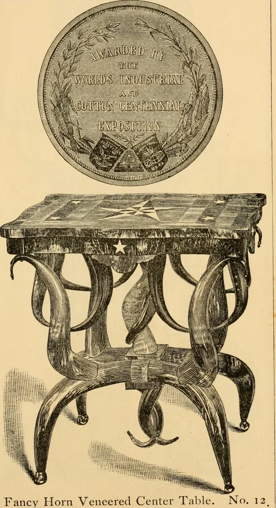 An illustration from Wenzel Friedrich, manufacturer of horn furniture., 1890, leaf 34