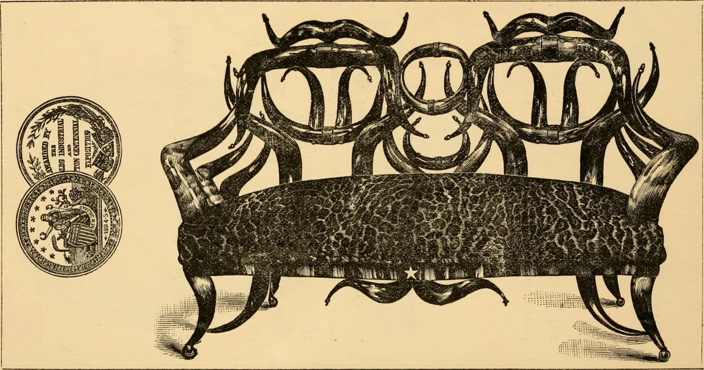 An illustration from Wenzel Friedrich, manufacturer of horn furniture., 1890, leaf 36