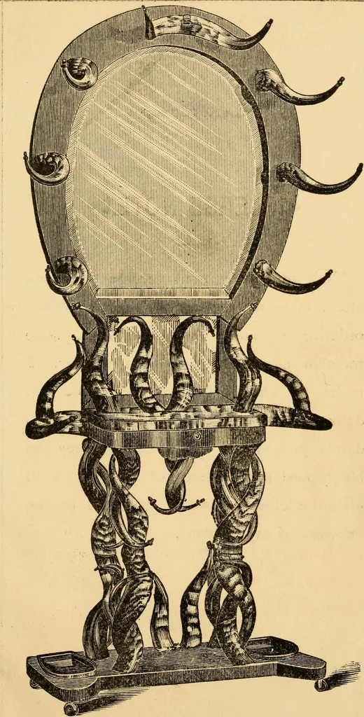 An illustration from Wenzel Friedrich, manufacturer of horn furniture., 1890, leaf 38