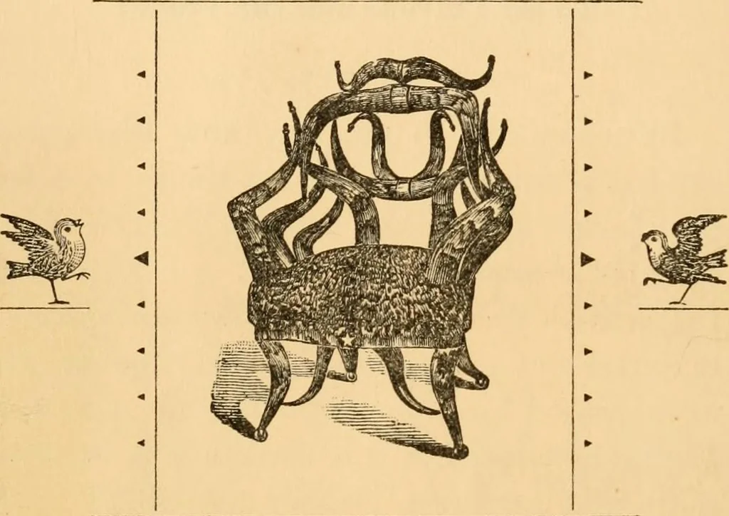 An illustration from Wenzel Friedrich, manufacturer of horn furniture., 1890, leaf 4