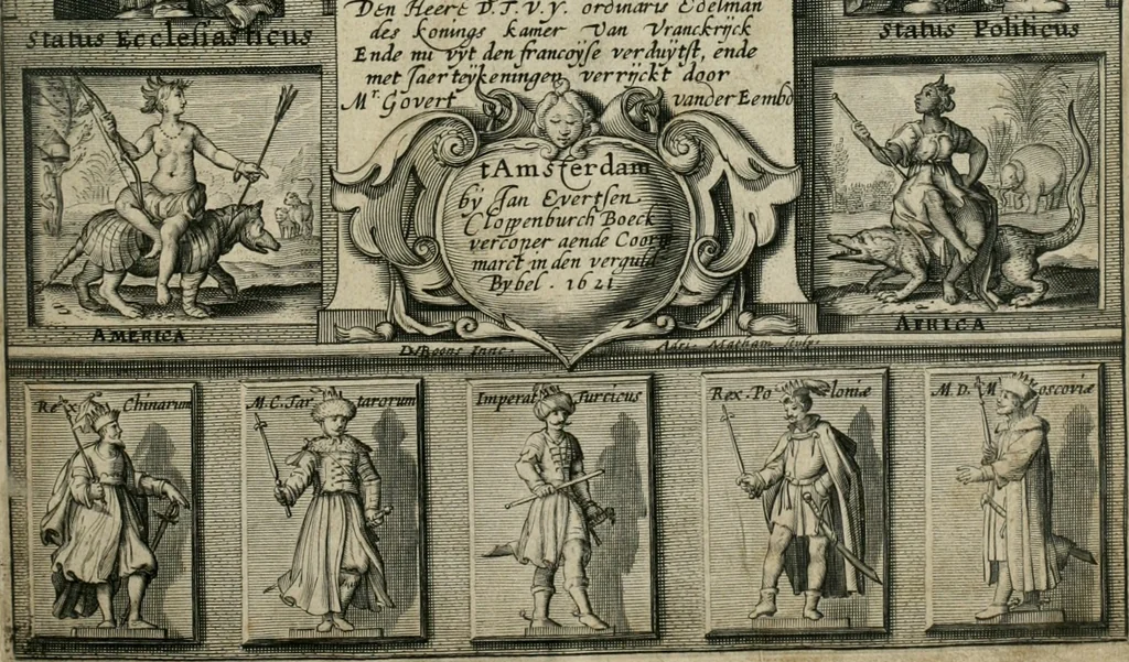 An illustration from Wereld spiegel waer in vertoontword de beschrÿvinge der kÿken staten ..., 1621, leaf 4