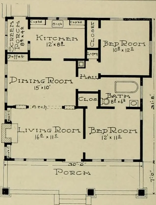 An illustration from West coast bungalows., 1912, leaf 11