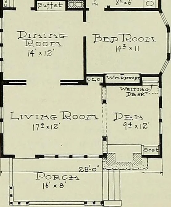 An illustration from West coast bungalows., 1912, leaf 14