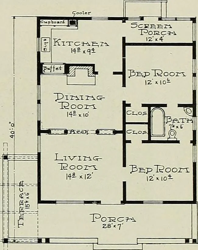 An illustration from West coast bungalows., 1912, leaf 28