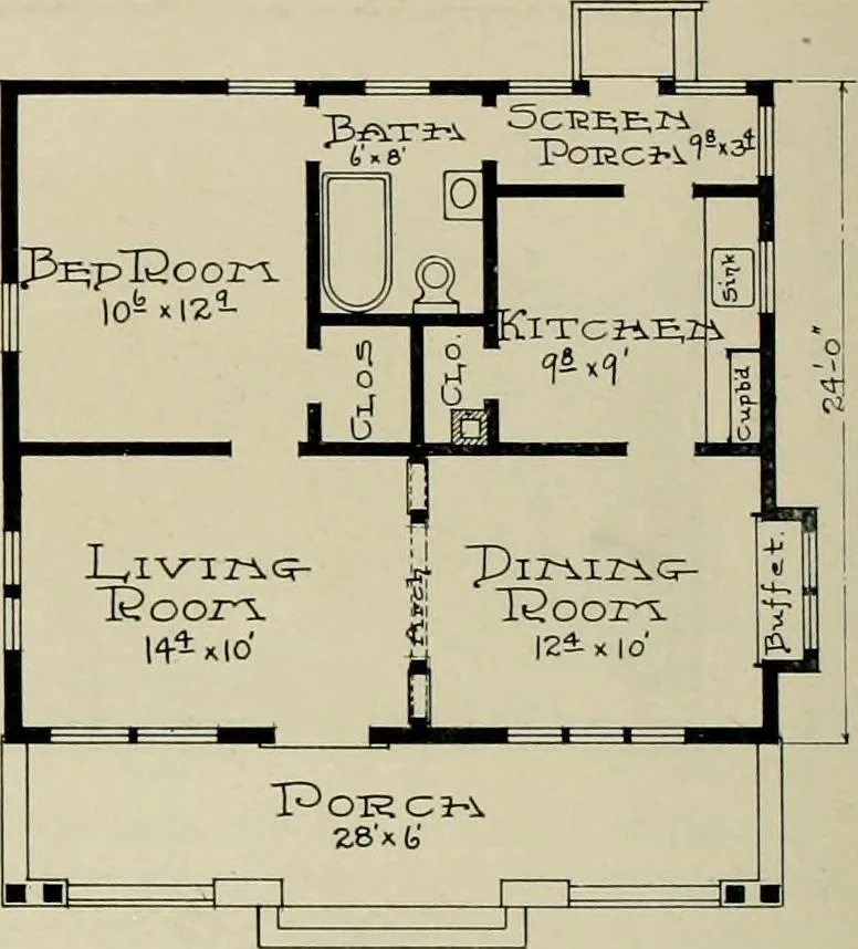 An illustration from West coast bungalows., 1912, leaf 45