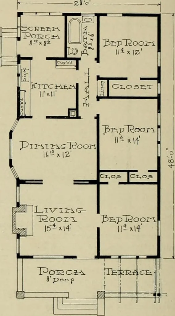 An illustration from West coast bungalows., 1912, leaf 7