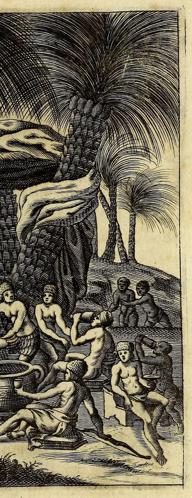 An illustration from West-indianische Reissbeschreibung, de An. 1639. biss 1645. von Ambsterdam nach St. Jorius de Mina, ein Castel, in Africa,, 1663, leaf 121