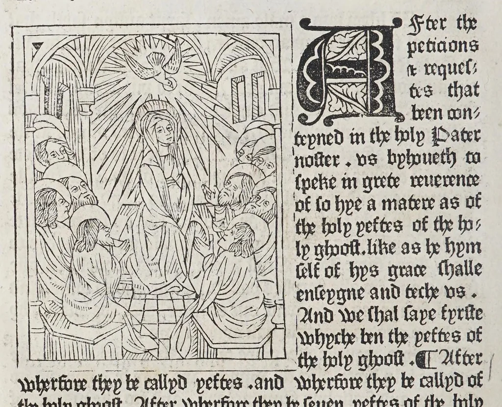 An illustration from Whan I remembre and take hede of the conuersacion of vs that lyue in this wretched lyf, leaf 158