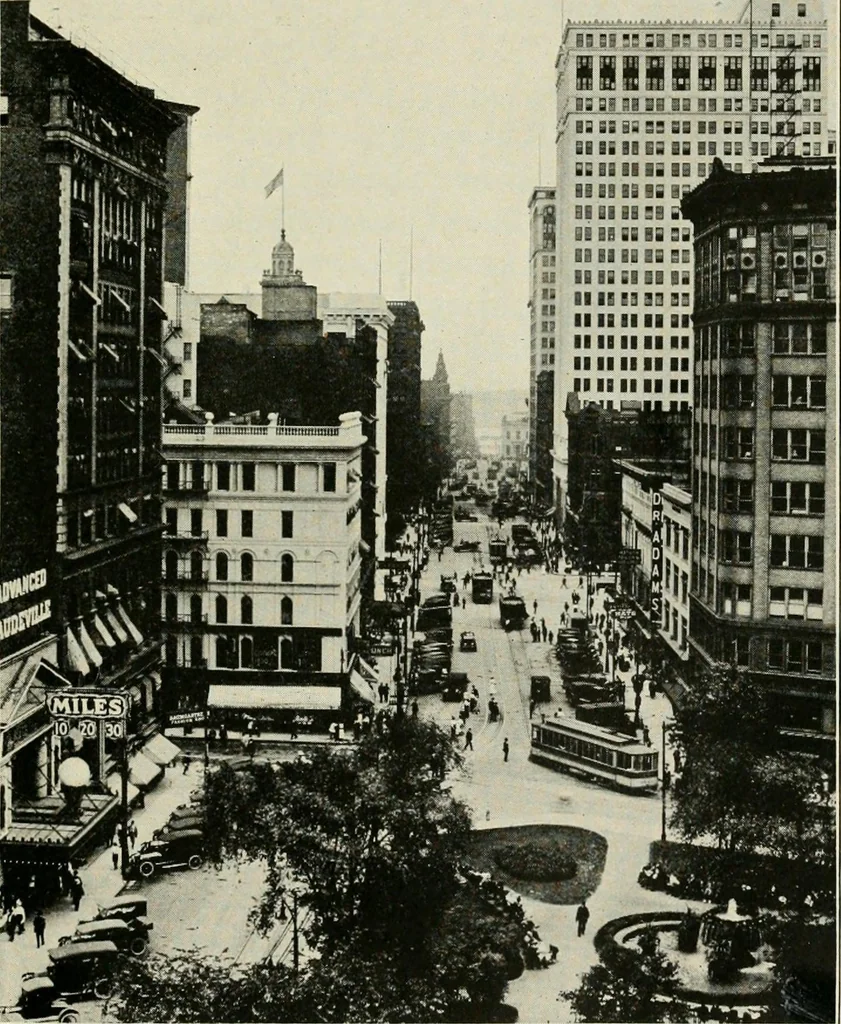 An illustration from What of the city? America's greatest issue--city planning, what it is and how to go about it to achieve success, 1919, leaf 108