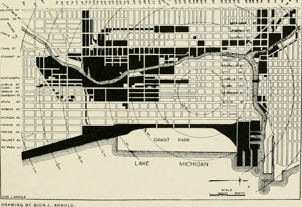 An illustration from What of the city? America's greatest issue--city planning, what it is and how to go about it to achieve success, 1919, leaf 452