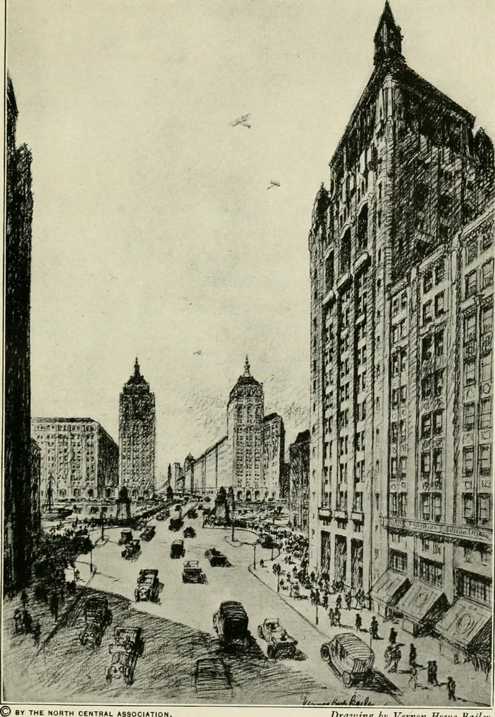 An illustration from What of the city? America's greatest issue--city planning, what it is and how to go about it to achieve success, 1919, leaf 510