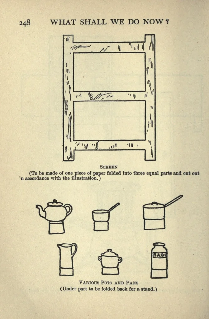 An illustration from What shall we do now? Over five hundred games and pastimes; a book of suggestions for children's games and employments, 1922, leaf 270
