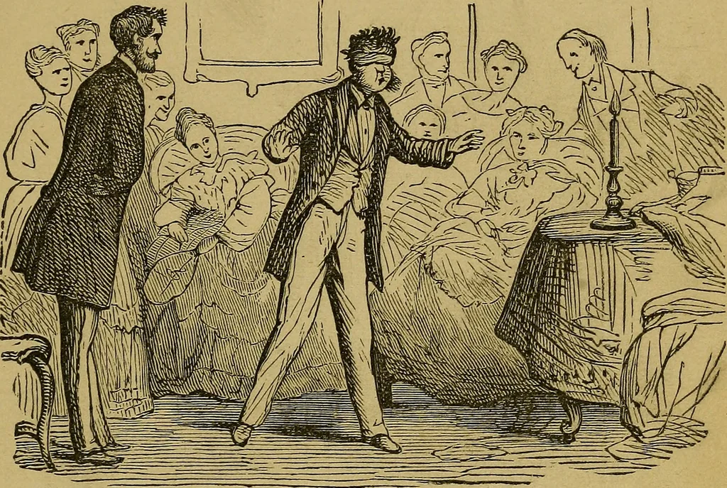An illustration from What shall we do to-night? or, Social amusements for evening parties. Furnishing complete and varied programmes for twenty-six entertainments, 1873, leaf 24