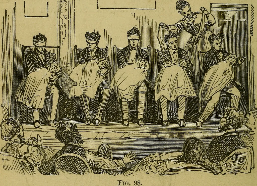 An illustration from What shall we do to-night? or, Social amusements for evening parties. Furnishing complete and varied programmes for twenty-six entertainments, 1873, leaf 285