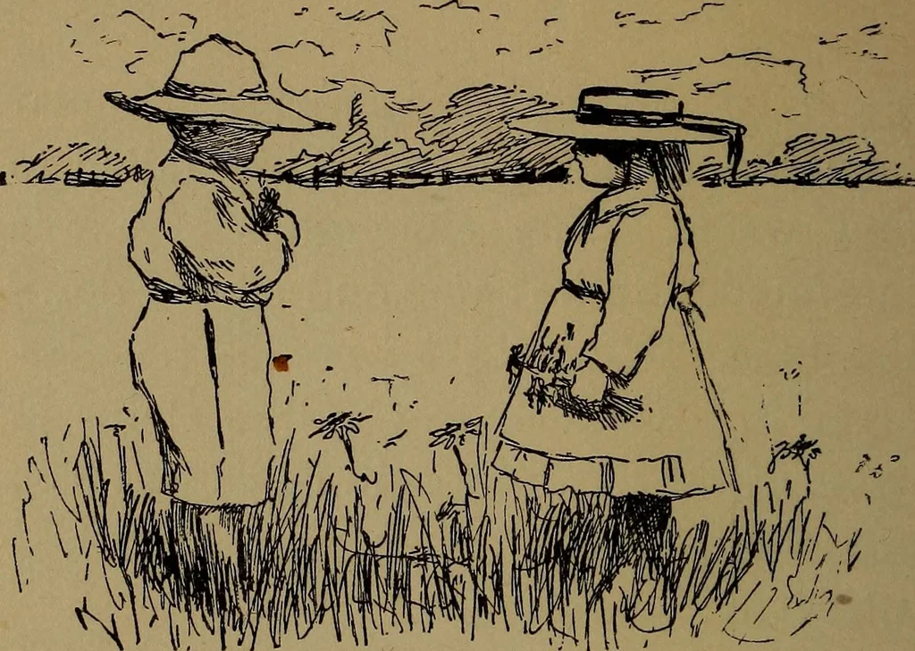 An illustration from What they say in New England; a book of signs, sayings, and superstitions, 1896, leaf 55